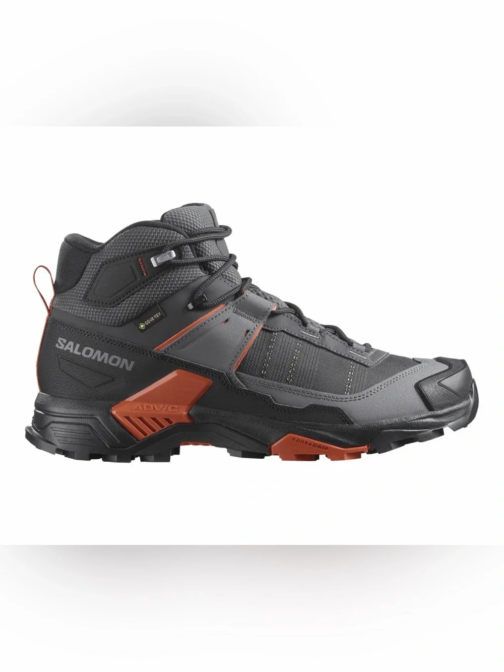 Men's Salomon X Ultra 5 Mid GTX GORE-TEX Hiking Boots 11.5 Grey/Black/Orange